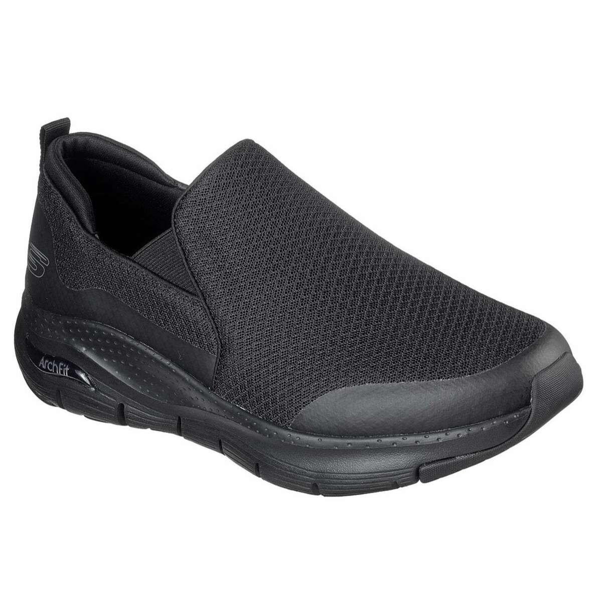 skechers black sports shoes