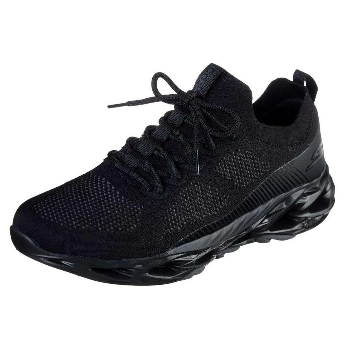 skechers black sports shoes