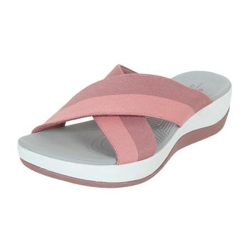Clarks Pink-Multi Casual Slides
