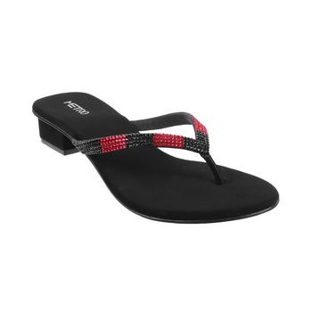 Metro Black-Red Party Slippers