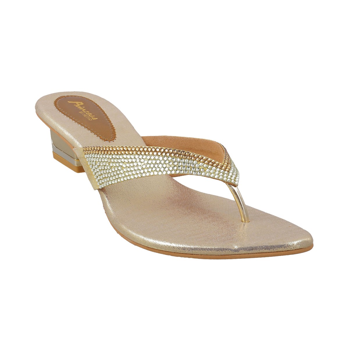 Buy Princess Gold Wedding Slippers 
