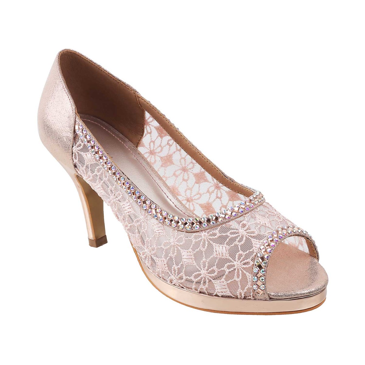 Buy Princess Rose-Gold Party Peep Toes 