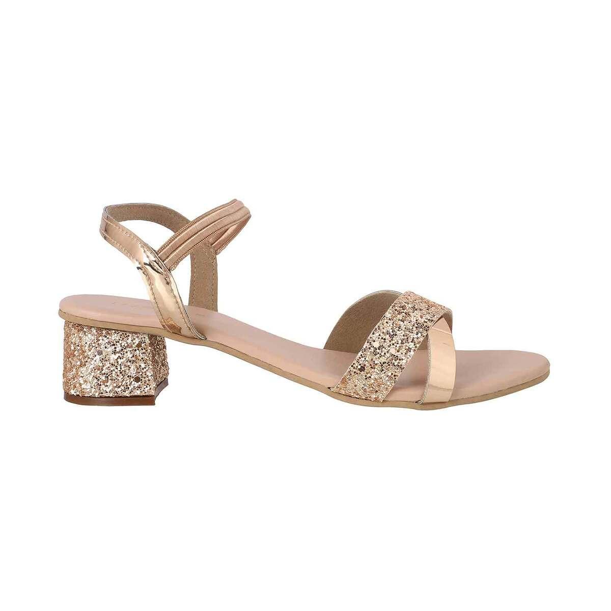 Buy Mochi Rose-Gold Formal Sandals 
