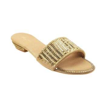 Cheemo Antique-Gold Casual Slip Ons