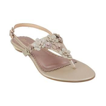 Cheemo Gold Casual Sandals