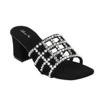 Cheemo Black Party Slip Ons